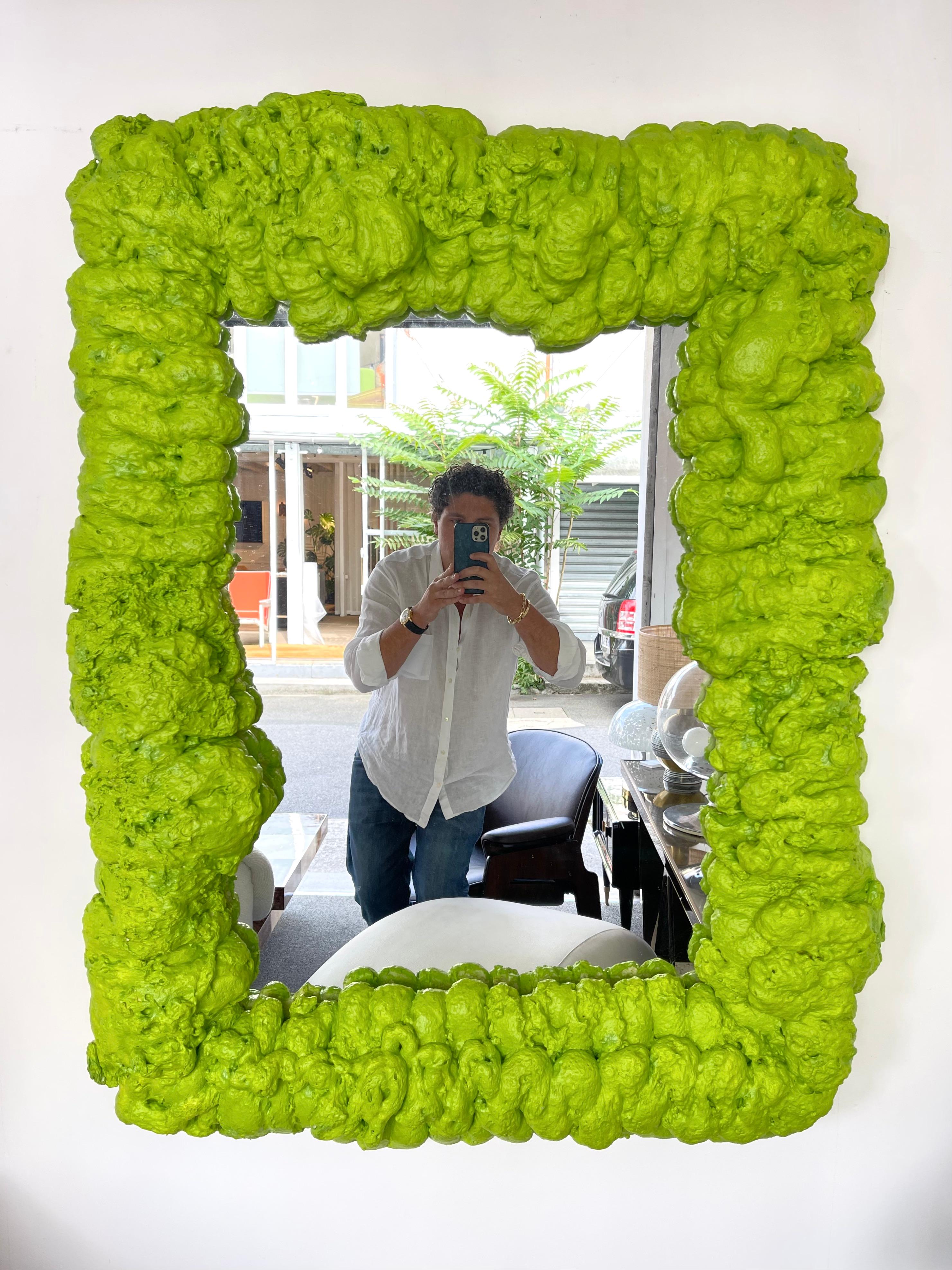 Late 20th Century Mirror Green Expensive Foam, Italy, 1990s