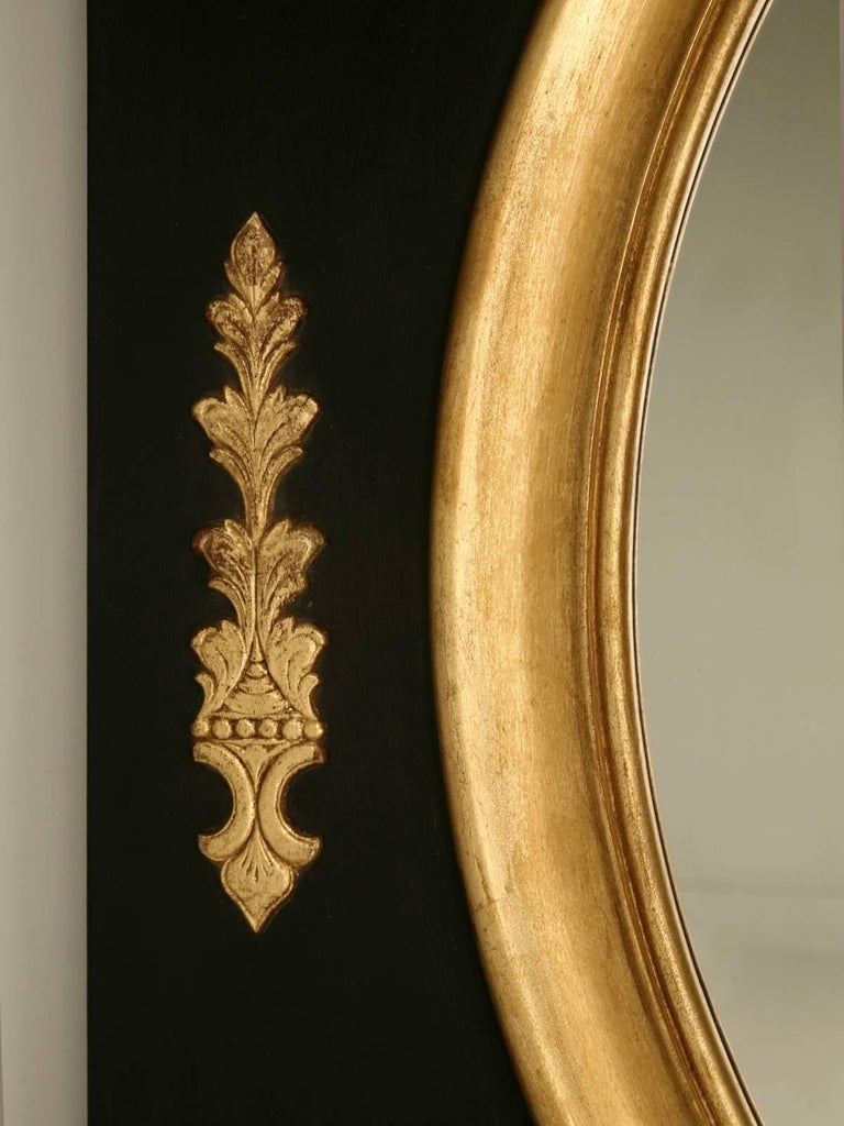 Handmade Black Paint and Gilt Mirror For Sale at 1stDibs
