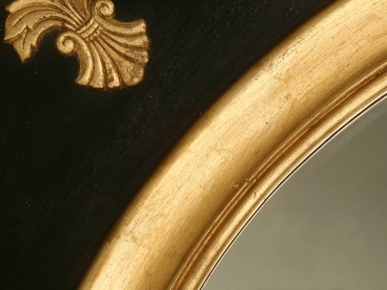 Handmade Black Paint and Gilt Mirror For Sale at 1stDibs
