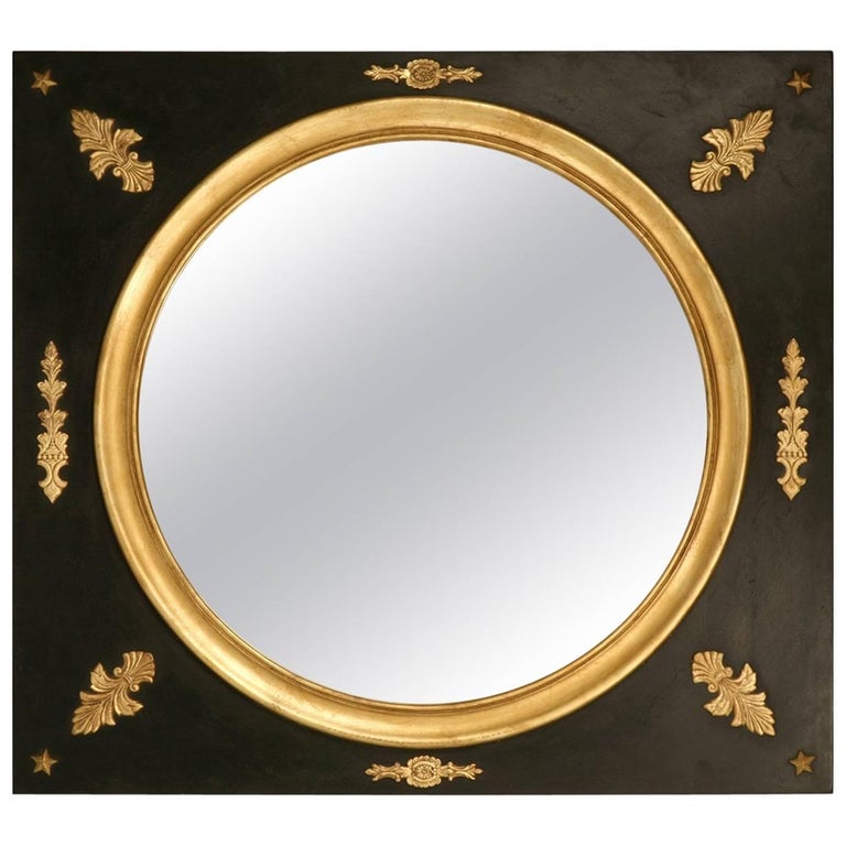 Handmade Black Paint and Gilt Mirror For Sale at 1stDibs