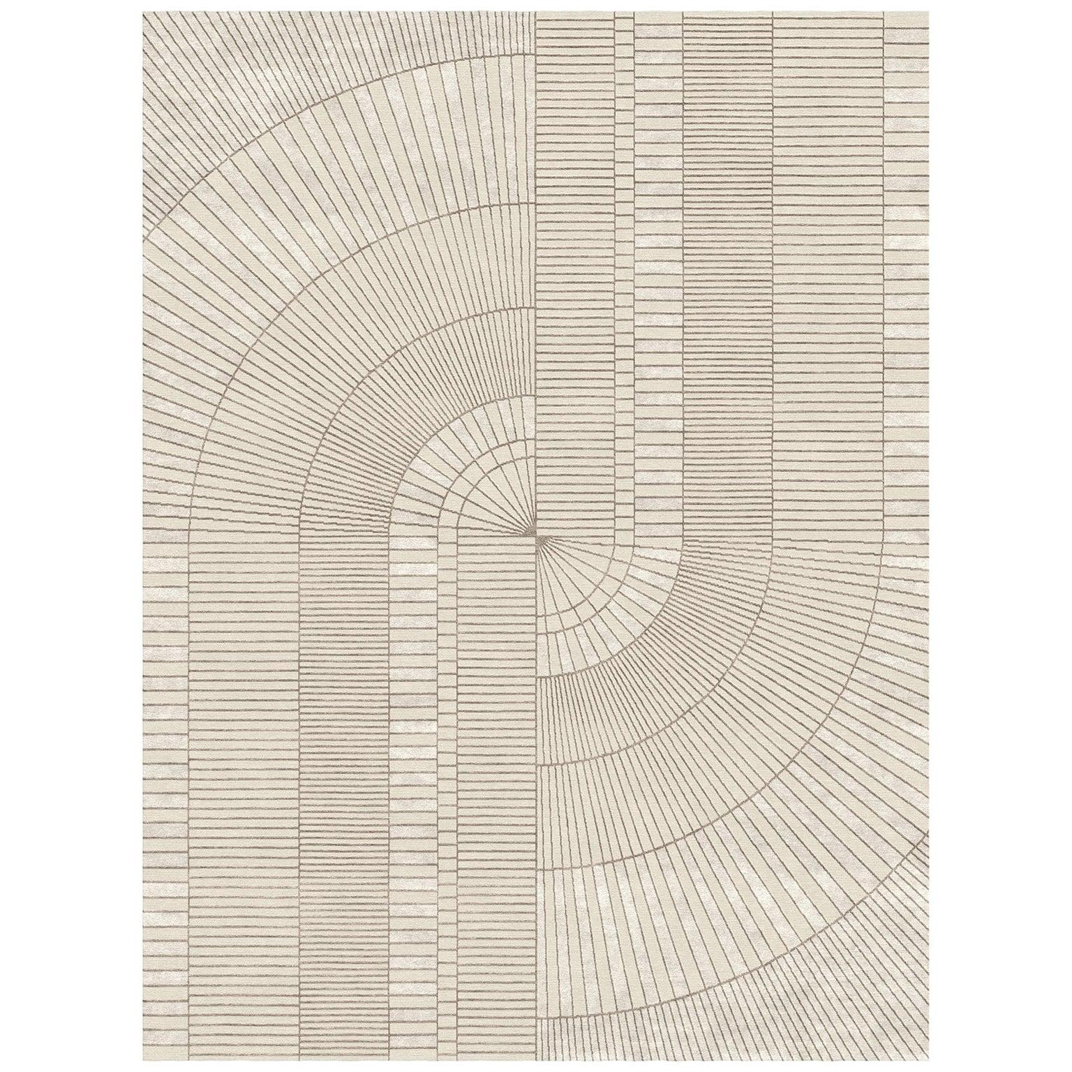 Mirror - Hand-knotted Wool Bamboo Rug 42x54 inches