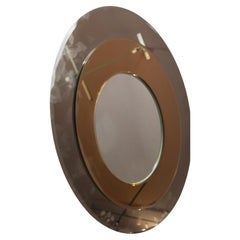 grand miroir signé Rimadesio couches de bronze verre bronze