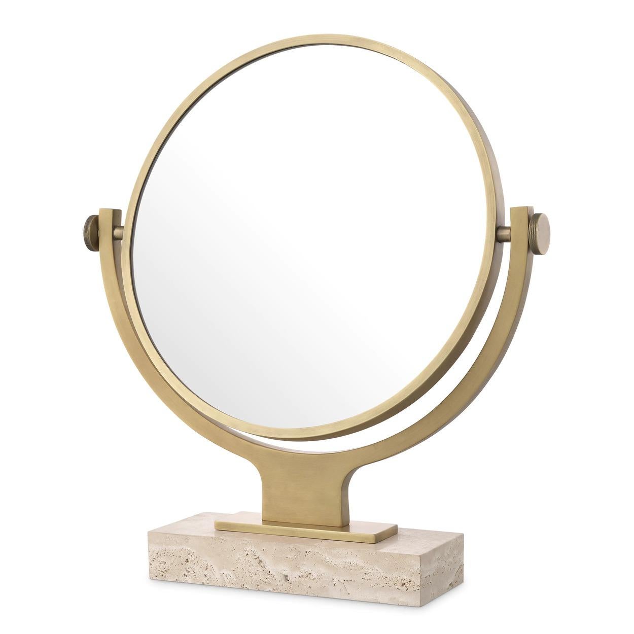 Contemporary Mirror in Brass For Sale