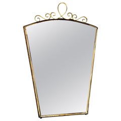 Mirror in Brass, Italy, 1960, Vintage, Gio Ponti Style