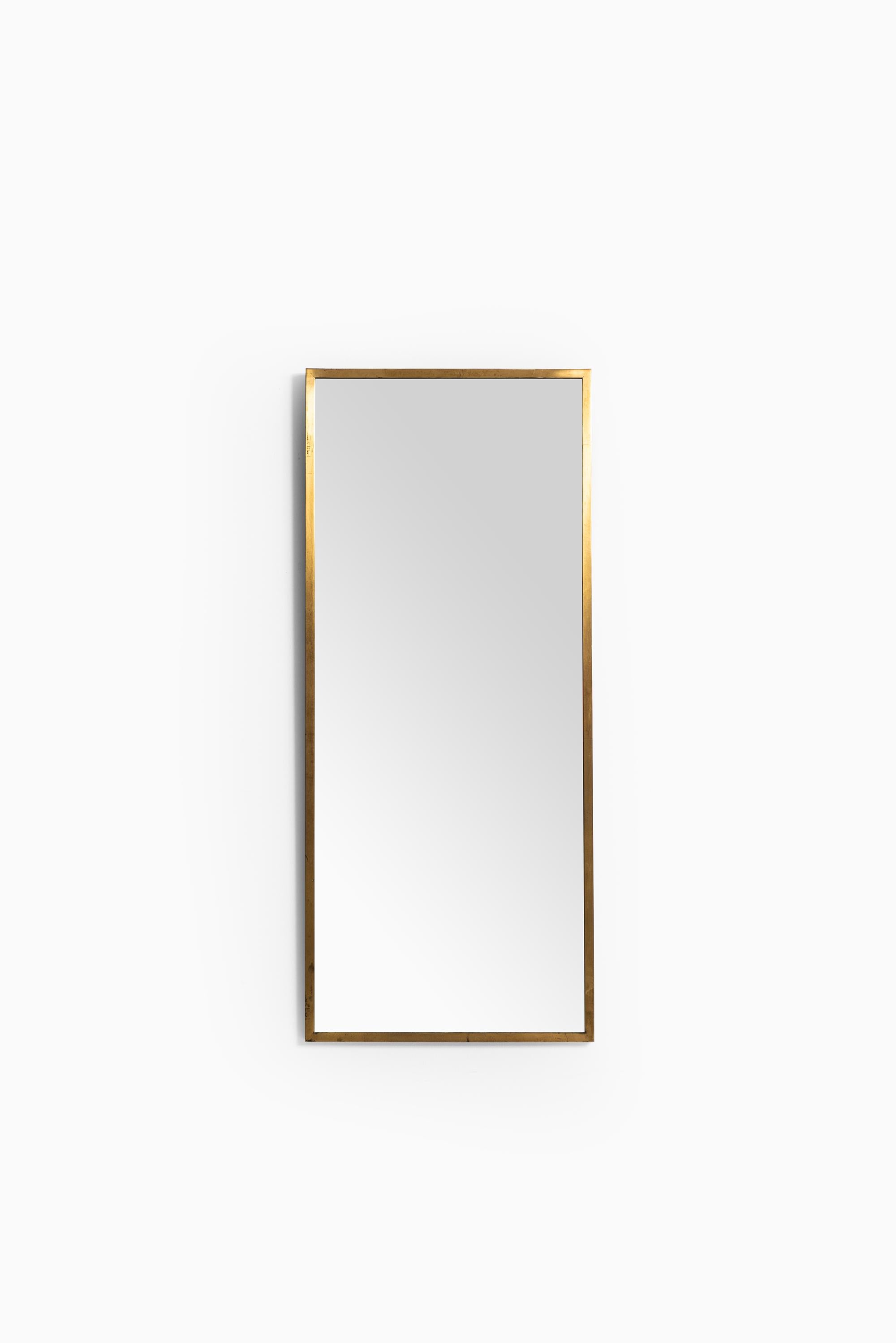 Swedish Mirror in Brass Produced in Sweden For Sale