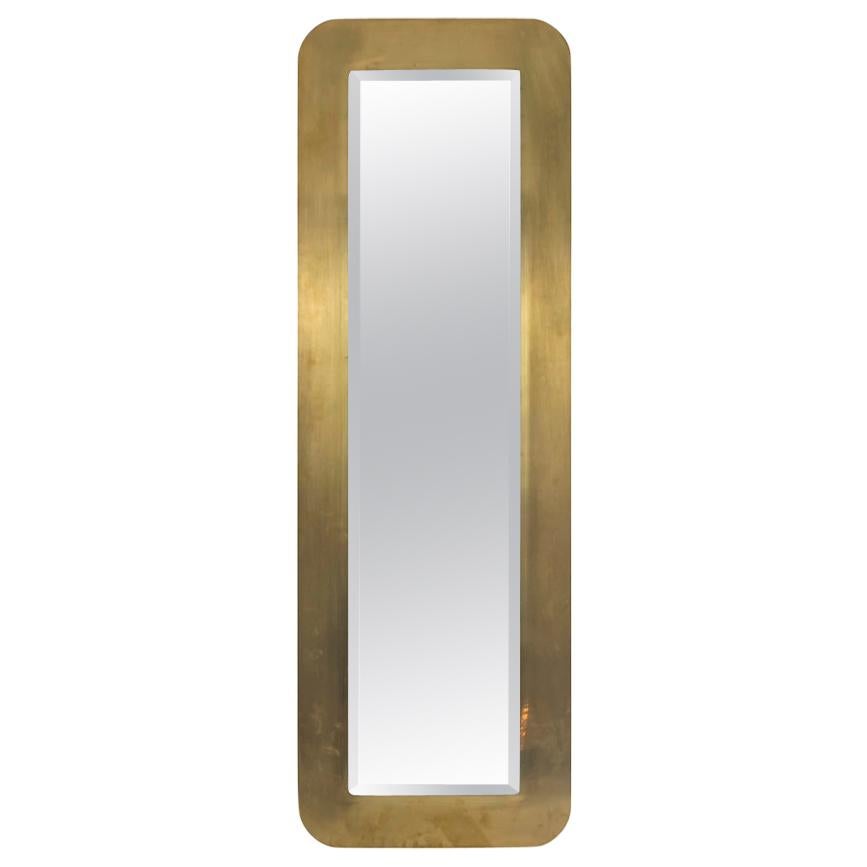 Mirror in Gilt and Brushed Brass, 1970s