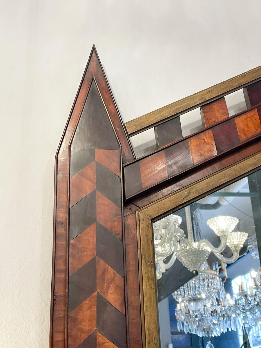 Legno Specchio intarsiato, XIXe in vendita