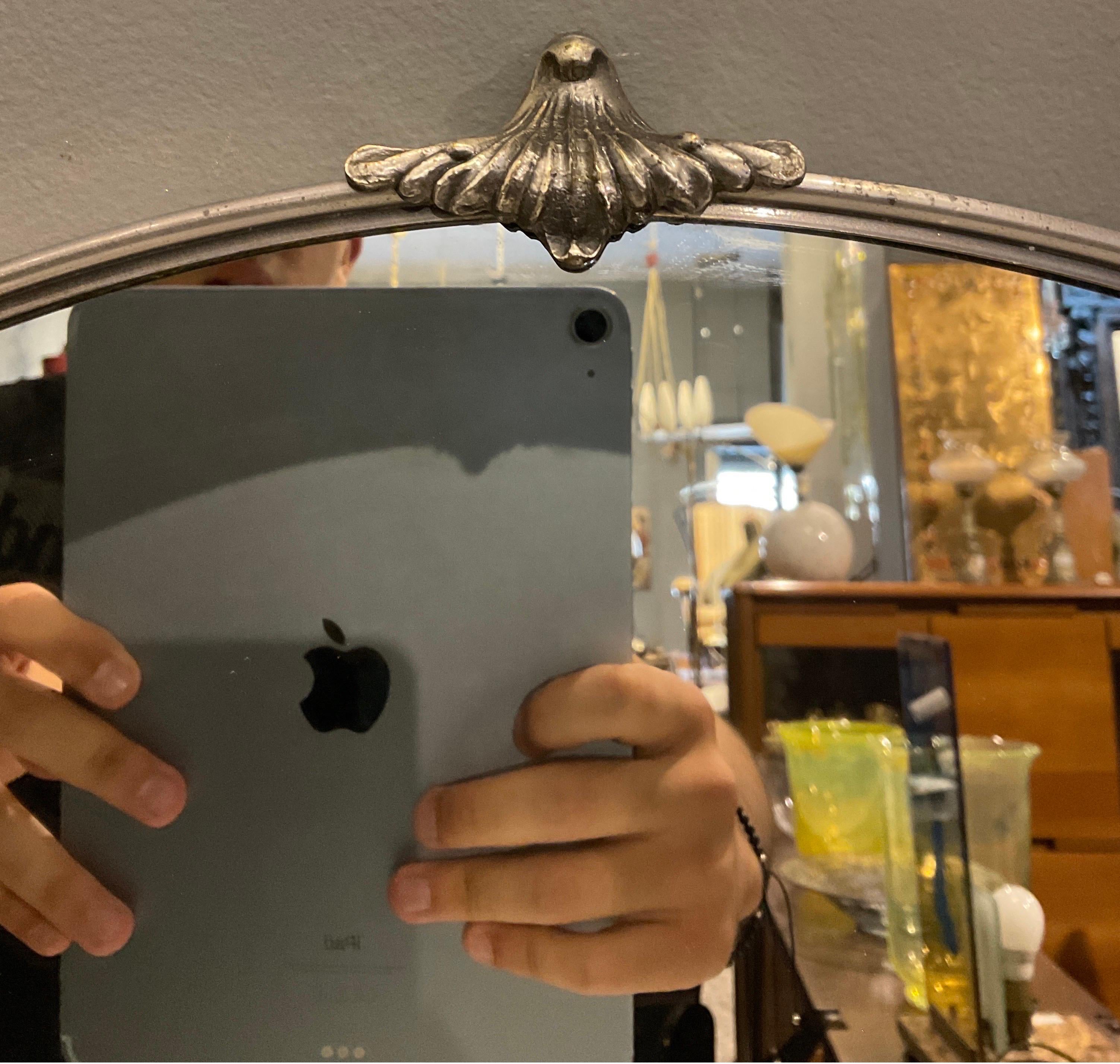 The Mirror in Nickel Italy aus den 70er Jahren (Ende des 20. Jahrhunderts) im Angebot
