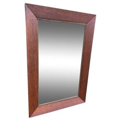 Mirror in oak and antique gilt border