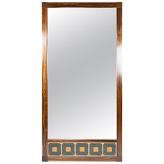 Mirror in Rosewood and Tiles of Danish Design from the 1960s