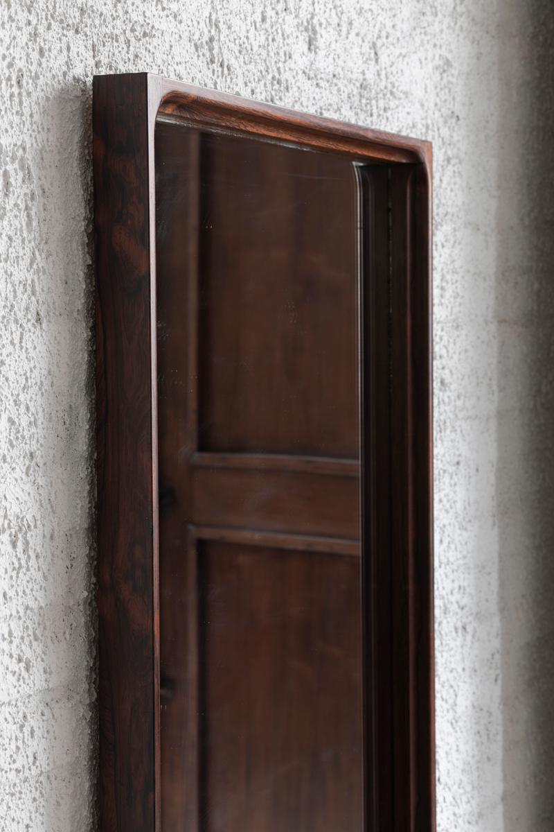 Mirror in Rosewood by Glasmäster Markaryd, Sweden, 1960s 3