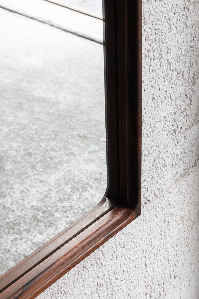 Mirror in Rosewood by Glasmäster Markaryd, Sweden, 1960s 5