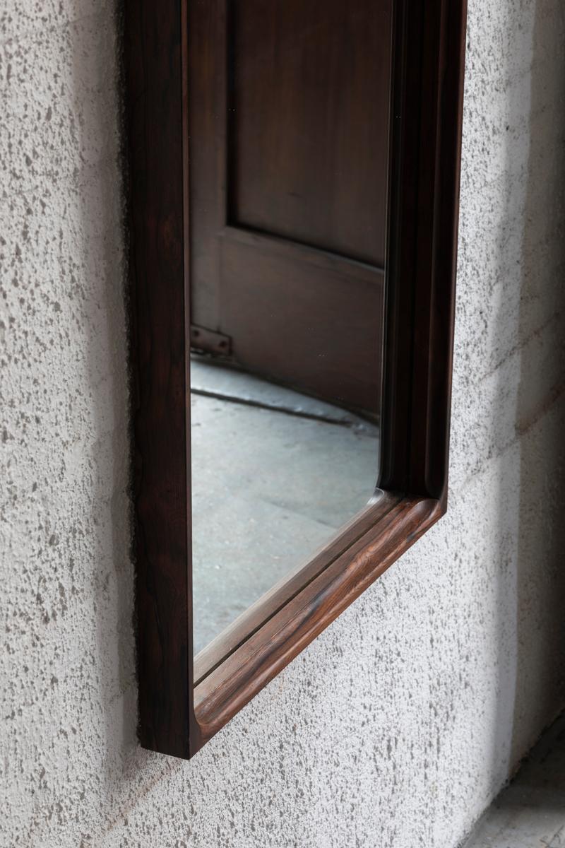Mirror in Rosewood by Glasmäster Markaryd, Sweden, 1960s 1