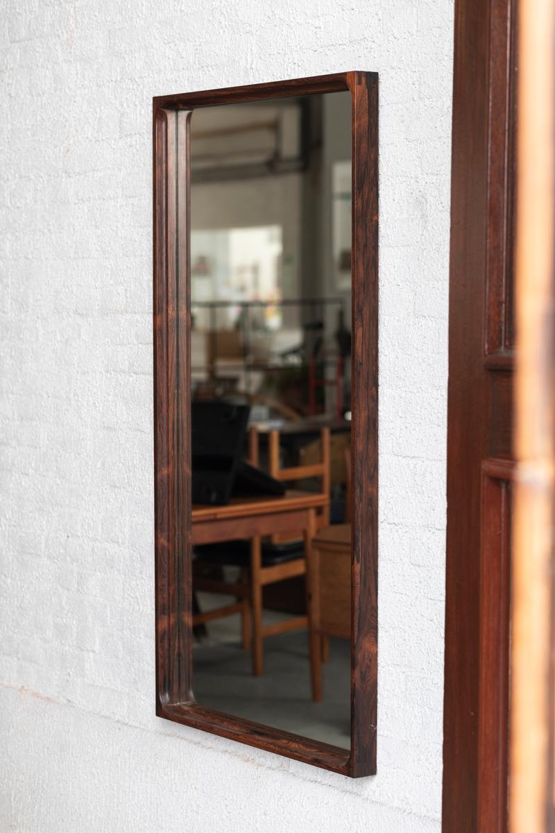 Mirror in Rosewood by Glasmäster Markaryd, Sweden, 1960s 2