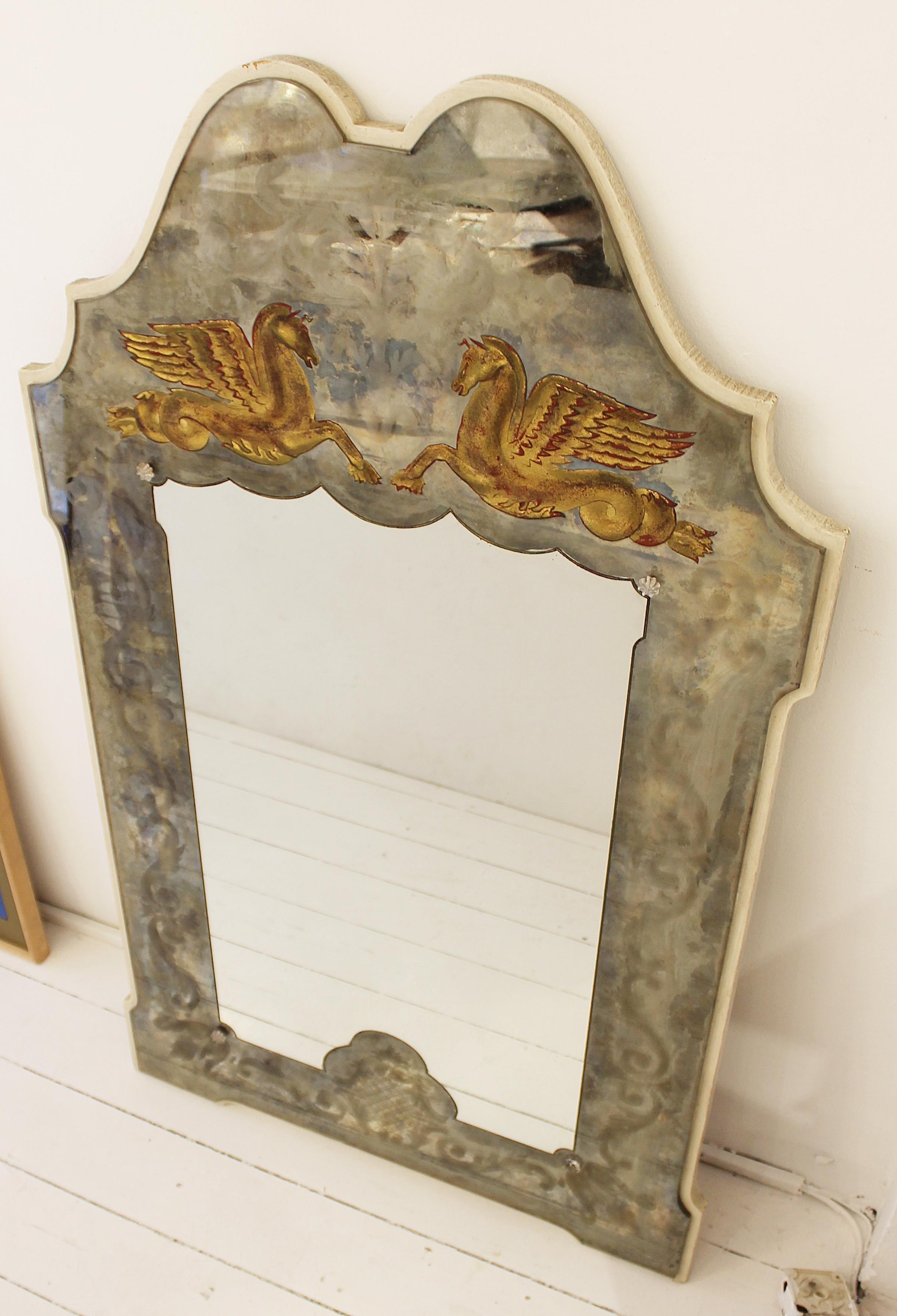 French Mirror in Style of Pierre Lardin, France, circa 1940 For Sale