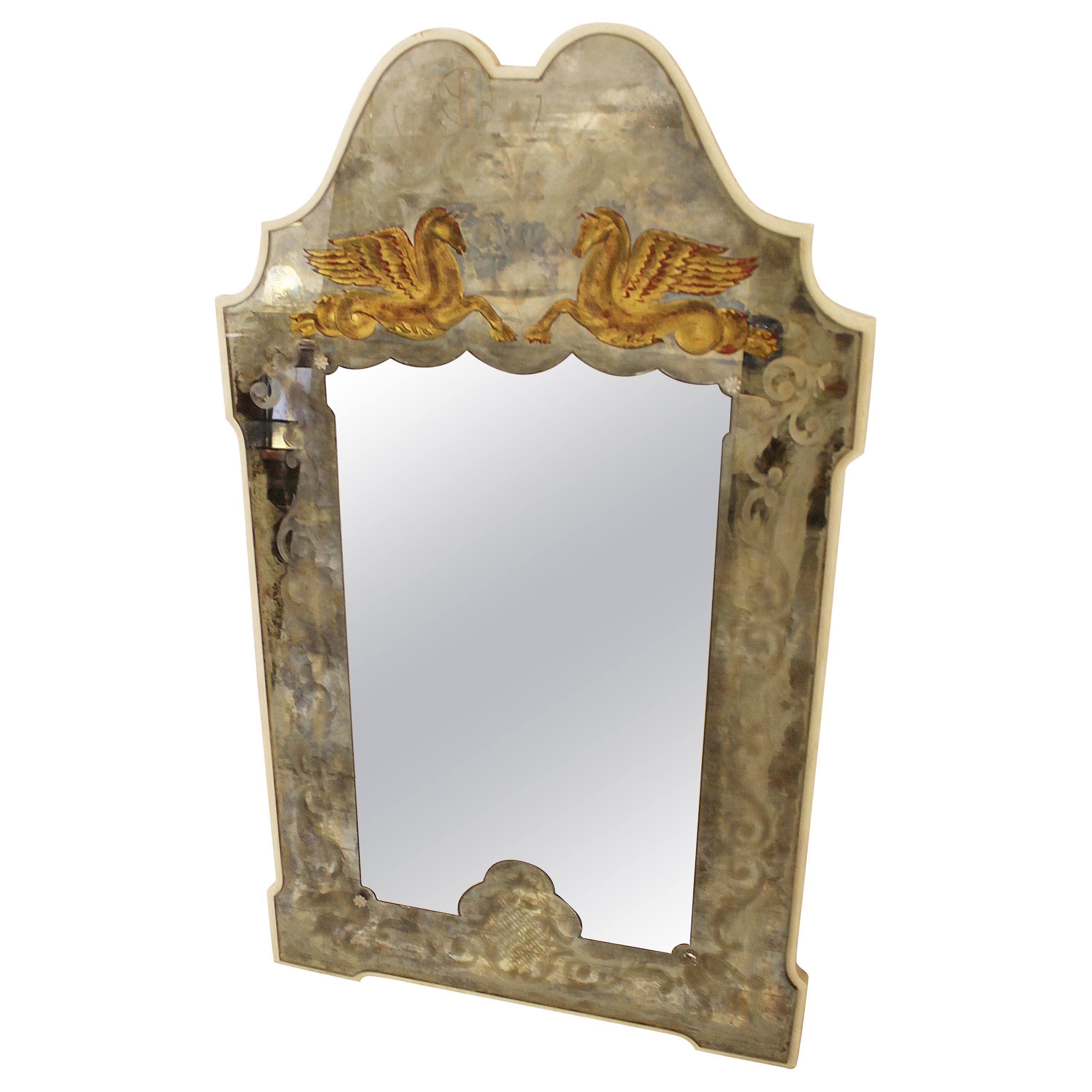 Mirror in Style of Pierre Lardin, France, circa 1940 For Sale