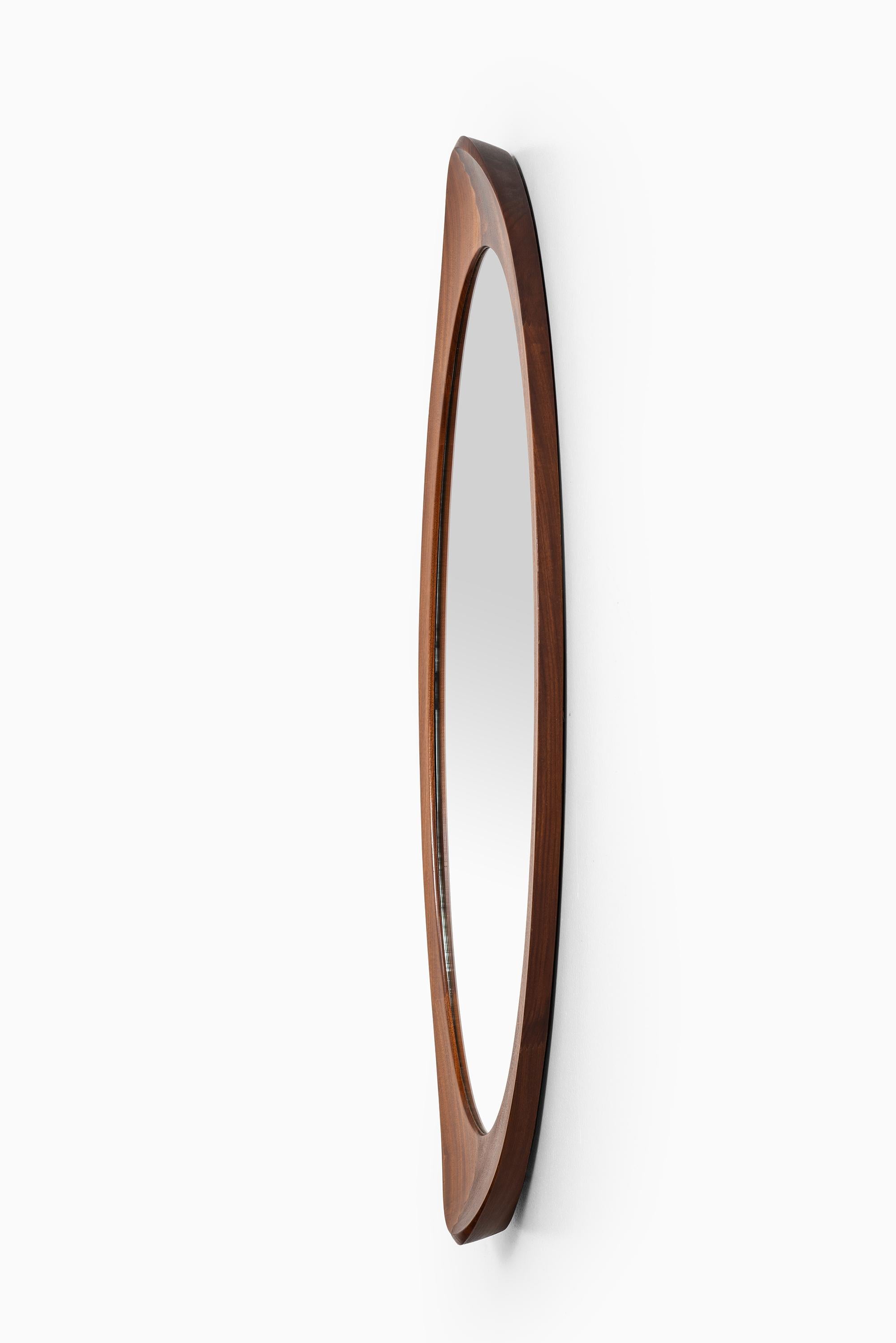Scandinavian Modern Mirror in teak produced by Glas & Trä Hovmantorp in Sweden For Sale
