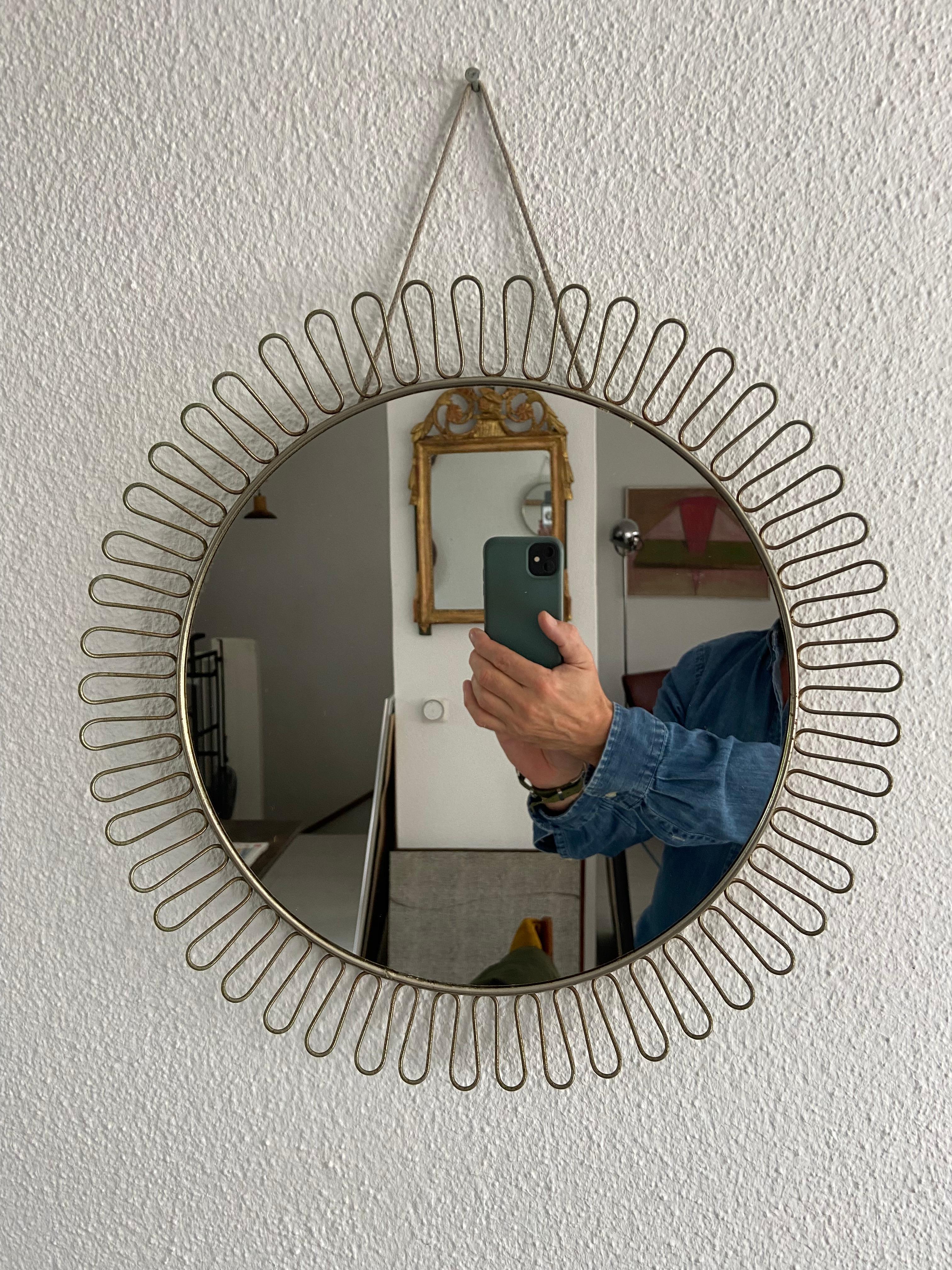 Mid-Century Modern Mirror in the manner of Josef Frank