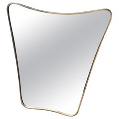 Fontana Arte Mirror Brass Wood Glass 1950 Italy