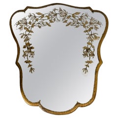 Mirror includes gold leaf