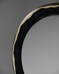Mirror Inlaid in Shell with a Bronze-Patina Brass Frame by R&Y Augousti