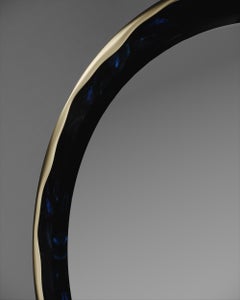 Mirror Inlaid in Shell with a Bronze-Patina Brass Frame by R&Y Augousti
