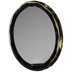 Mirror Inlaid in Shell with a Bronze-Patina Brass Frame by R&Y Augousti