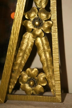 Mirror Jugendstil, Art Nouveau, Liberty, France, Materials: wood and mirror