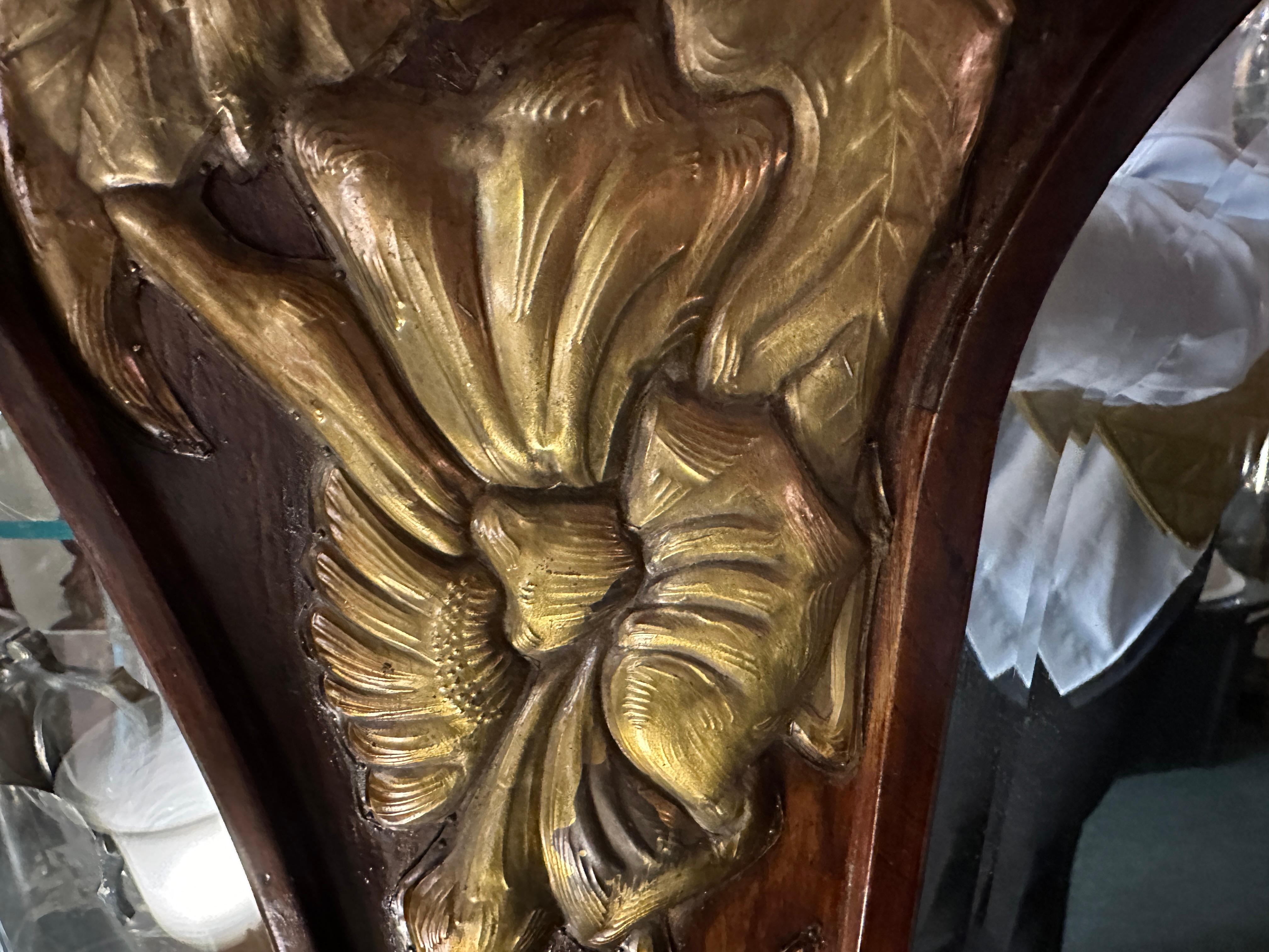 Spiegel Jugendstil, Art Nouveau, Liberty, Frankreich, Materialien: Holz und Spiegel (Frühes 20. Jahrhundert) im Angebot