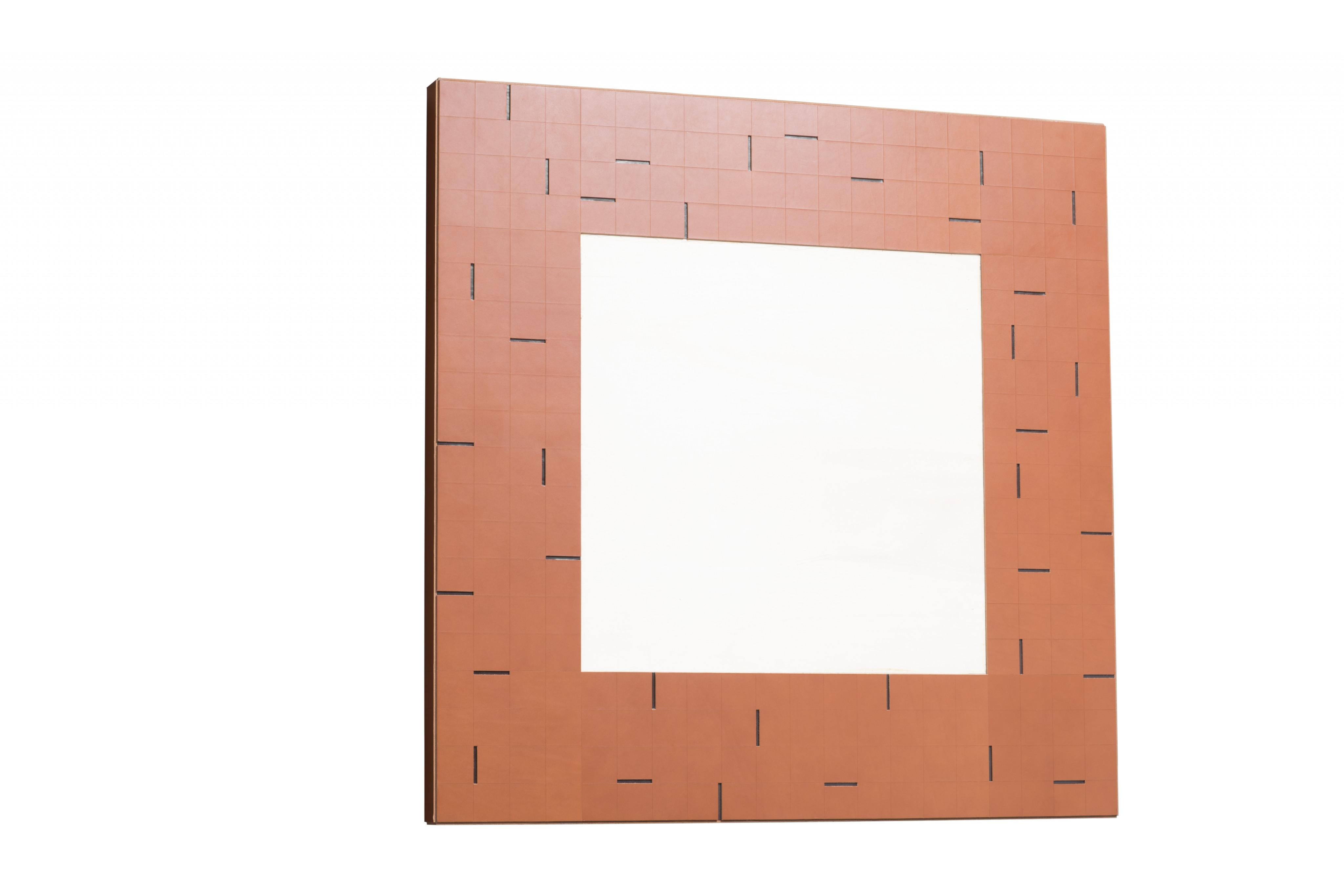 Atari Square Mirror -- Stephane Parmentier x Giobagnara

Available only in saddle leather. See photo for recommended color combinations. Mirror itself measures 60x60 cm.

Embracing sleek designs and beautiful materials, the Stephane Parmentier