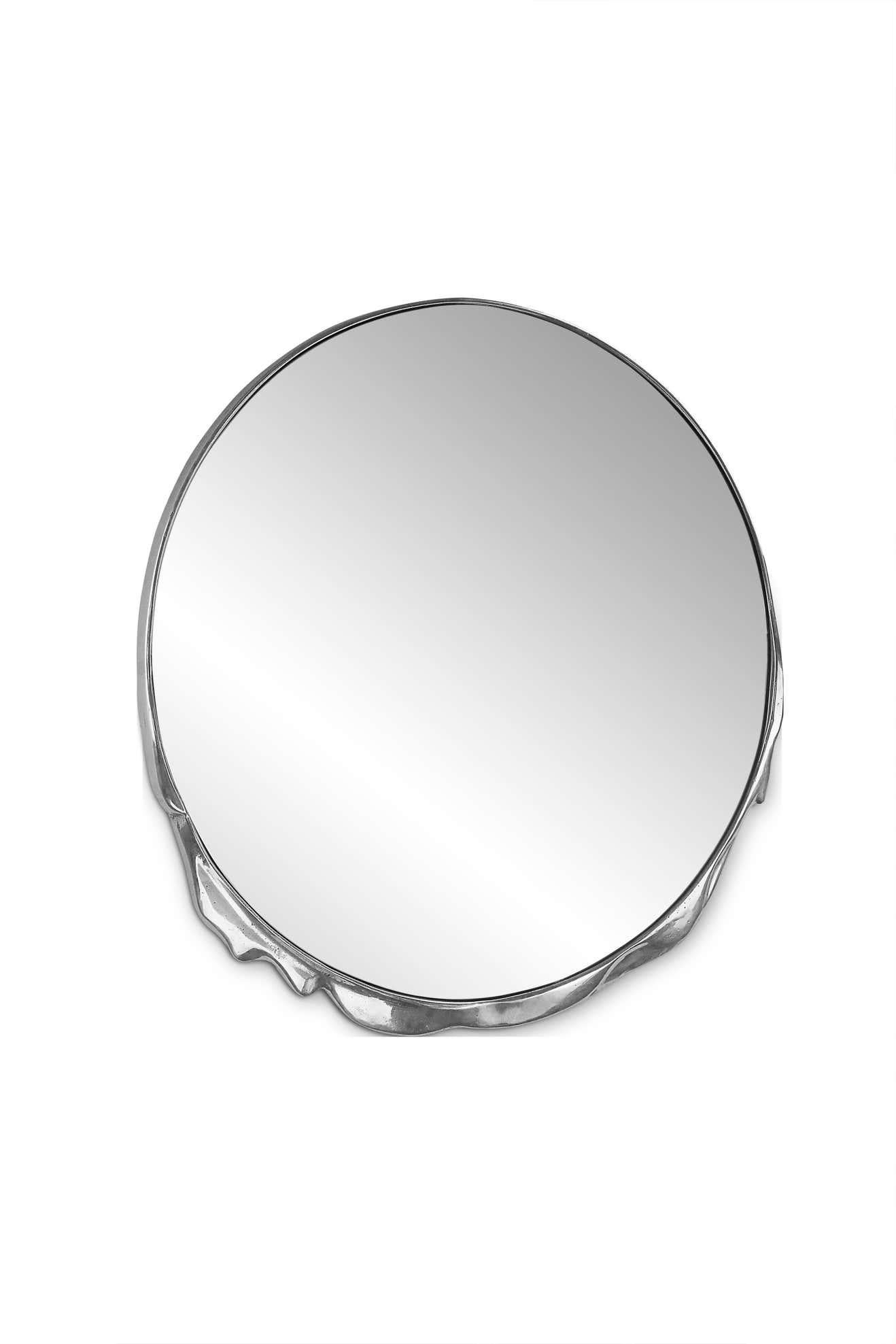 Métal liquide miroir
Aluminium moulé poli et miroir.
Temps de production estimé : 15 à 16 semaines
Mesures : Hauteur : 100 cm
Largeur : 90 cm
Profondeur : 6 cm.