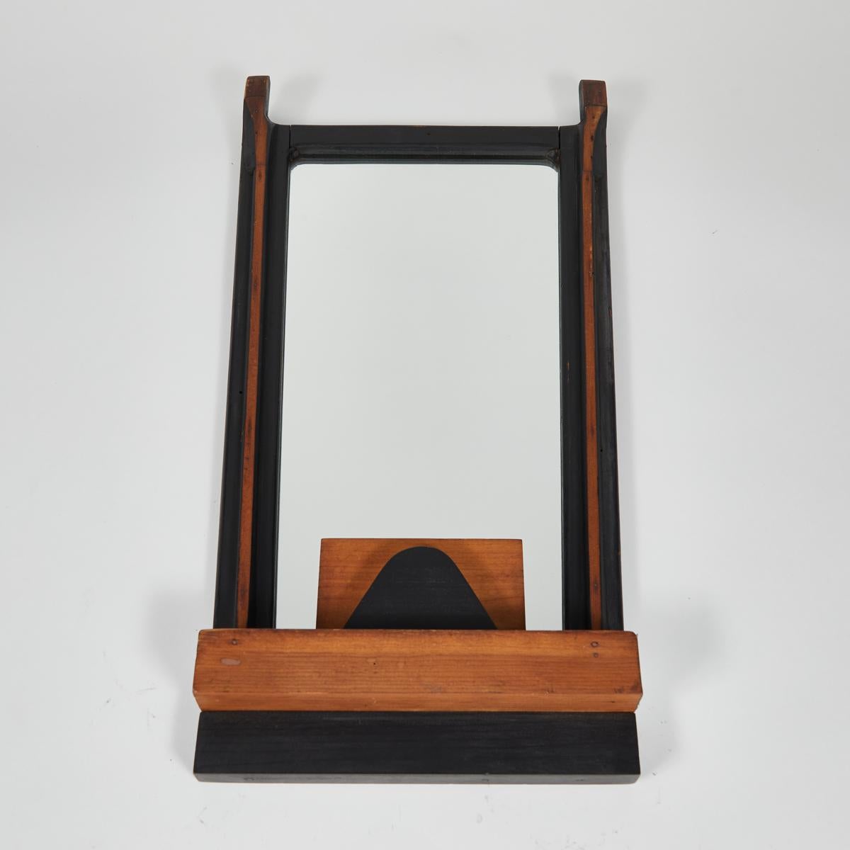 Amsterdam School Mirror Made from Wooden Pattern Model for Metal Machine Part