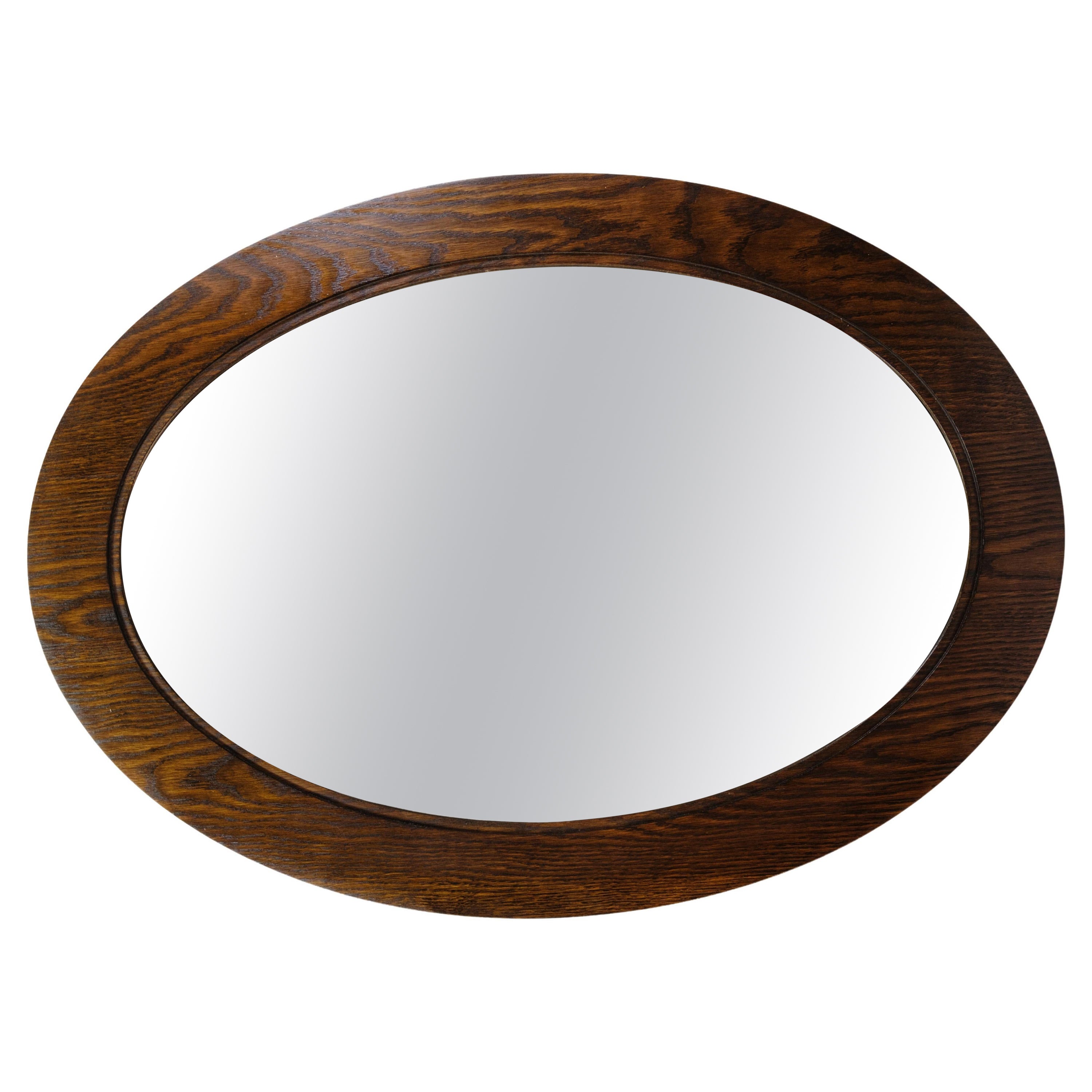 Miroir en chêne teinté des années 1910