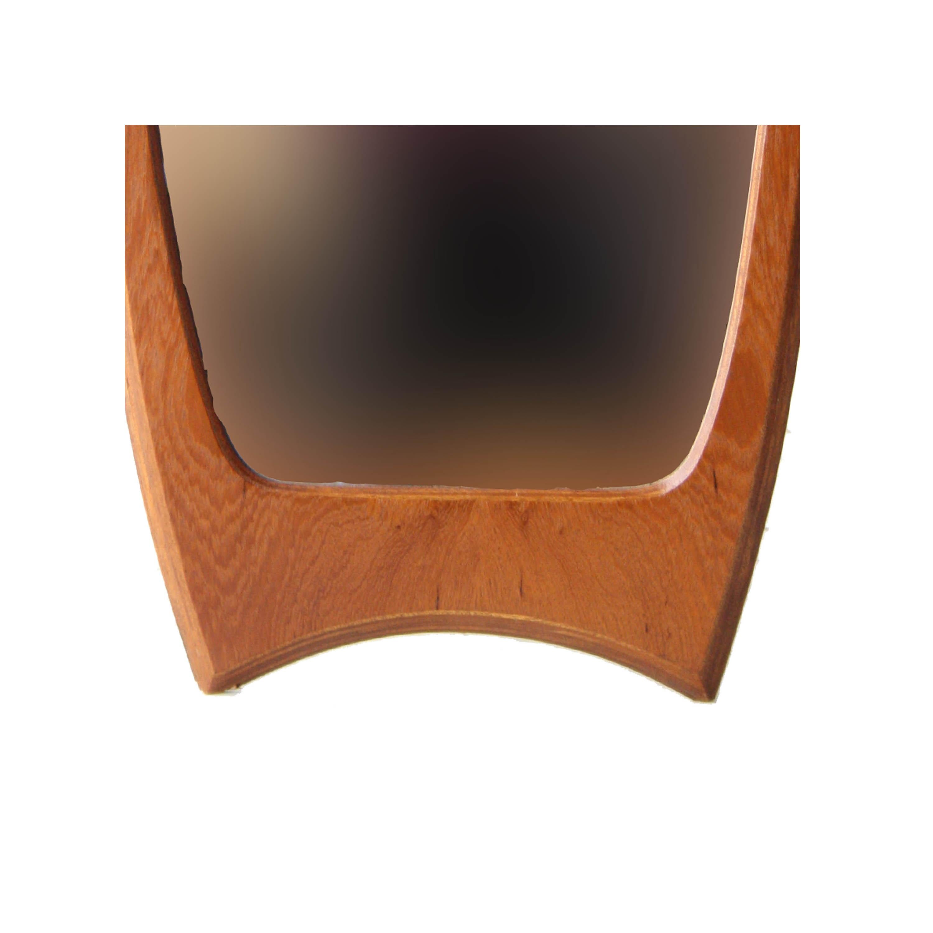 French Mirror Made of Teak Wood, France, 1950