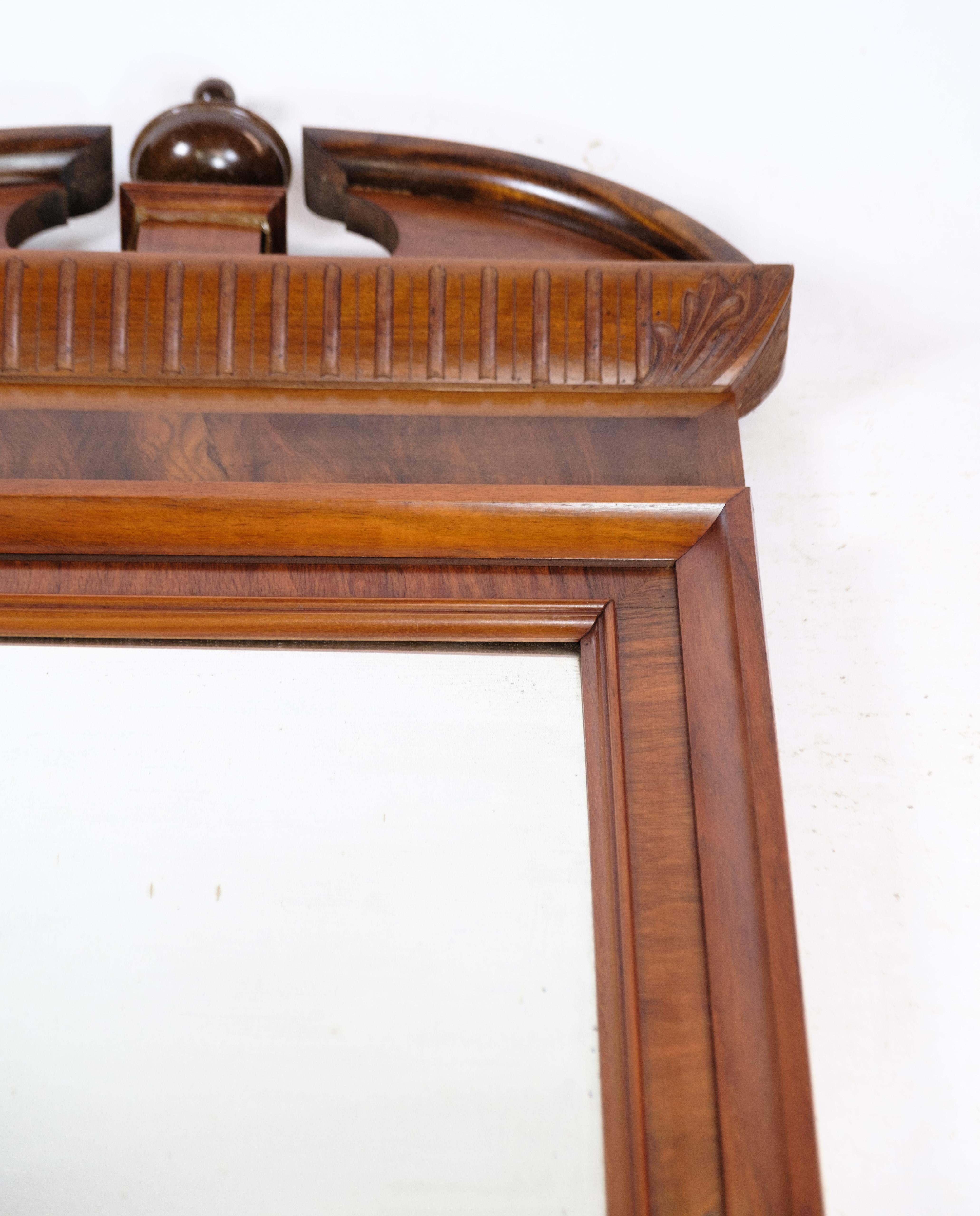 Mirror, Mahogany, Carvings, Denmark, 1880 In Good Condition For Sale In Lejre, DK