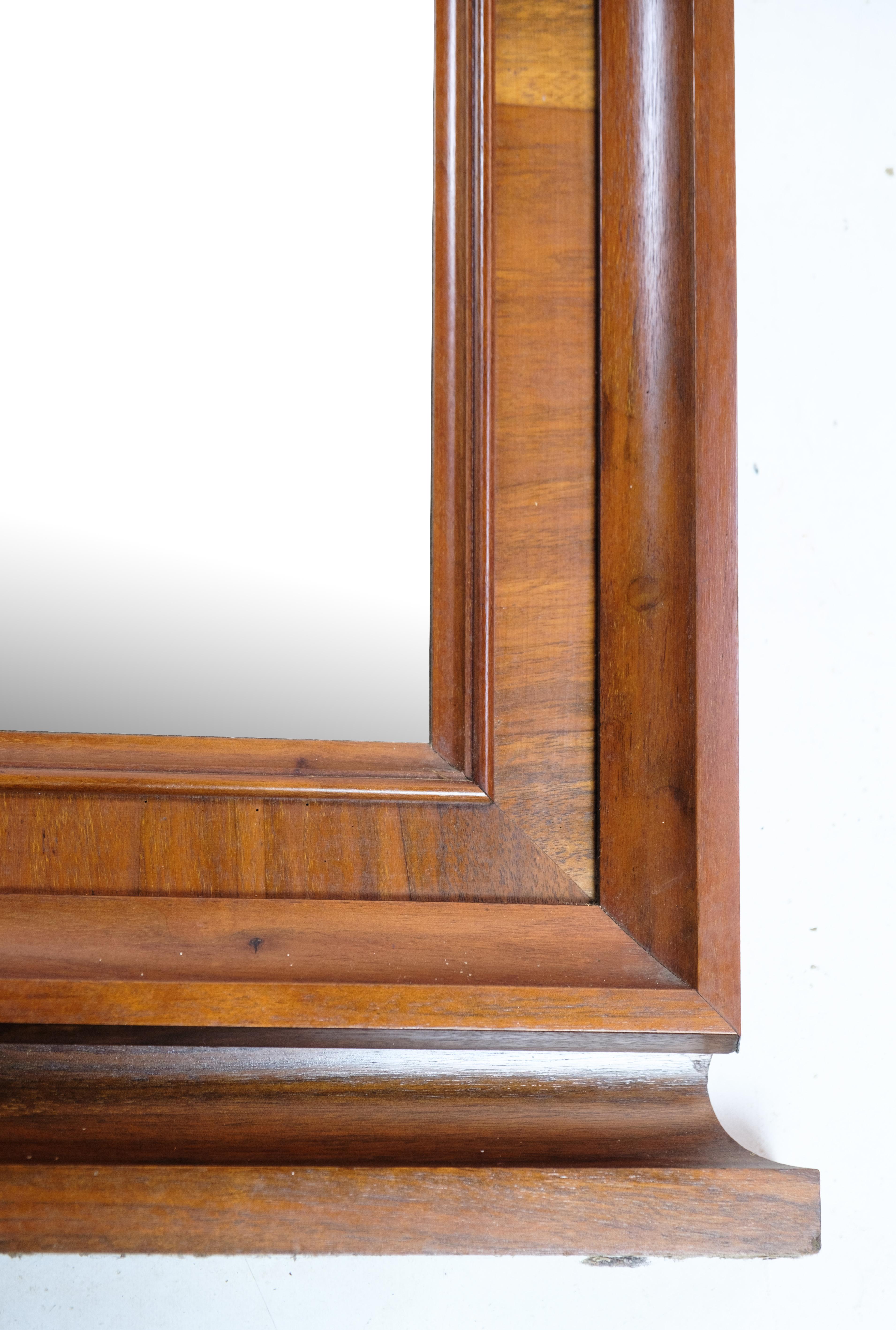 Late 19th Century Mirror, Mahogany, Carvings, Denmark, 1880 For Sale