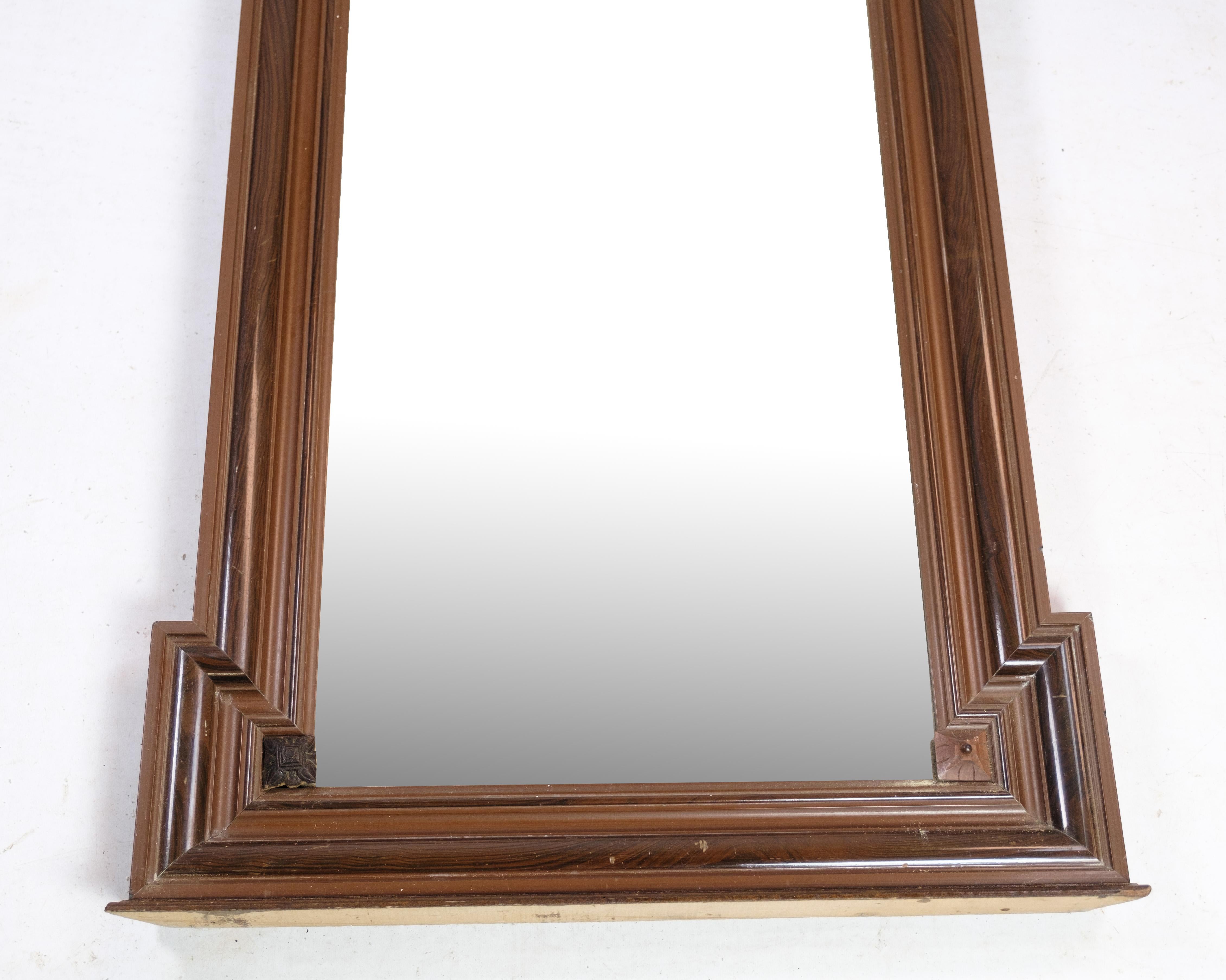 Mirror, Mahogany, Carvings, Denmark, 1880 In Good Condition For Sale In Lejre, DK