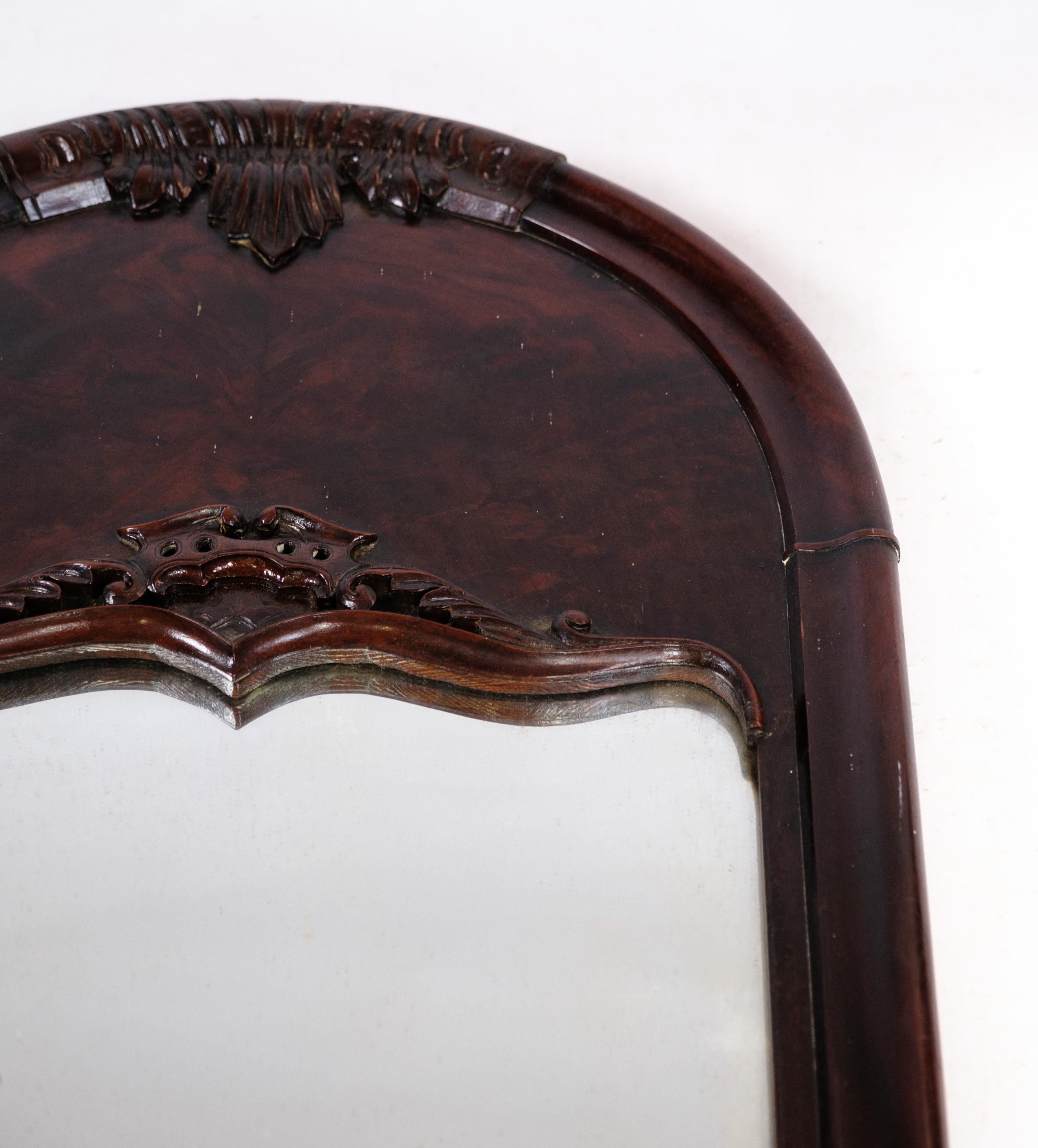 Mirror, Mahogany, Carvings, Denmark, 1880 For Sale 2