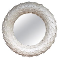 Miroir en cuir perlé Mamba