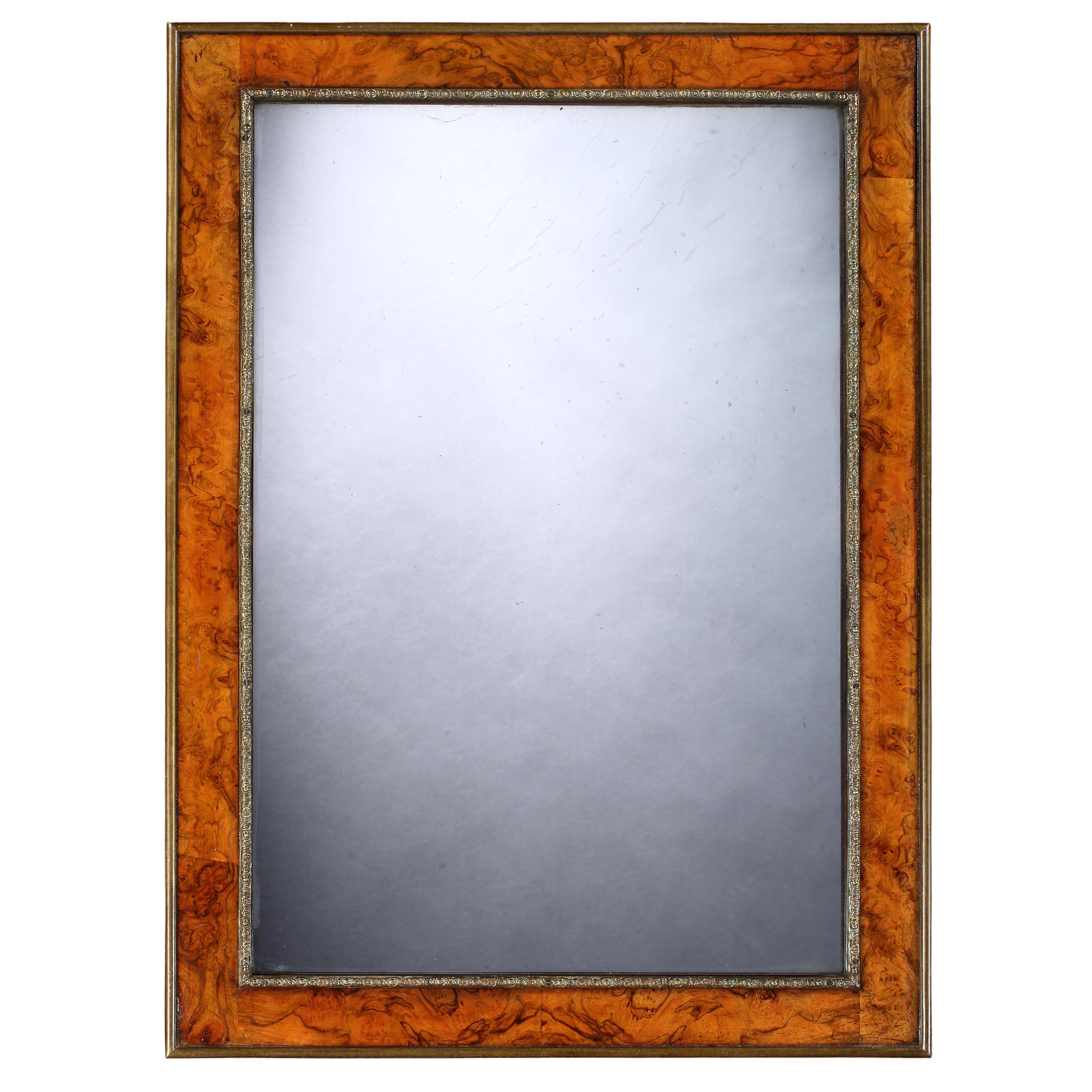 Mirror Mantel Burl Original Plate Gilded
