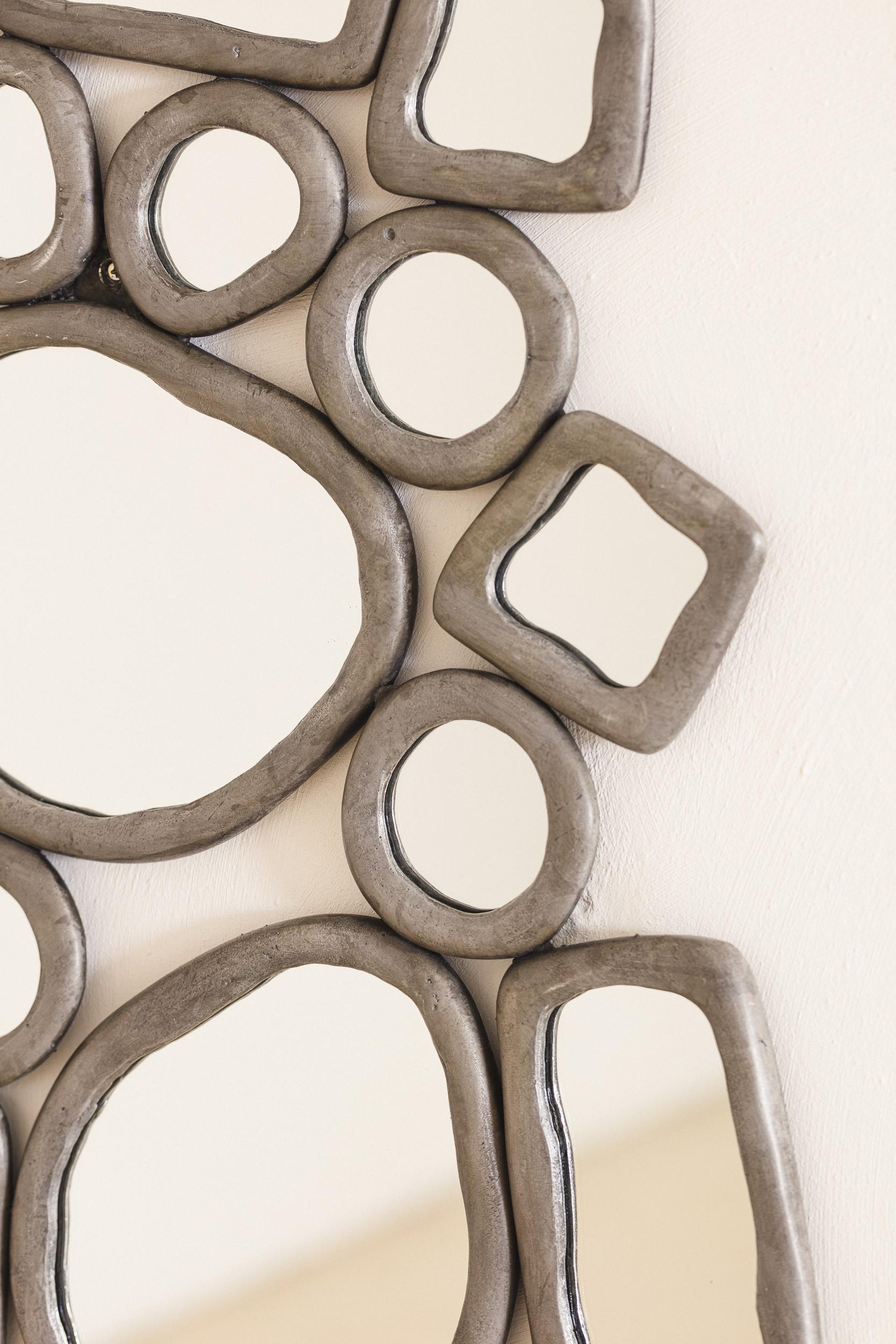 Contemporary Material Distortion Mirror by Lucas Recchia, 2024 For Sale