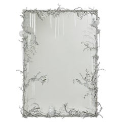 Mirror "Matin Givré" in Silvered Aluminium by Joy de Rohan Chabot
