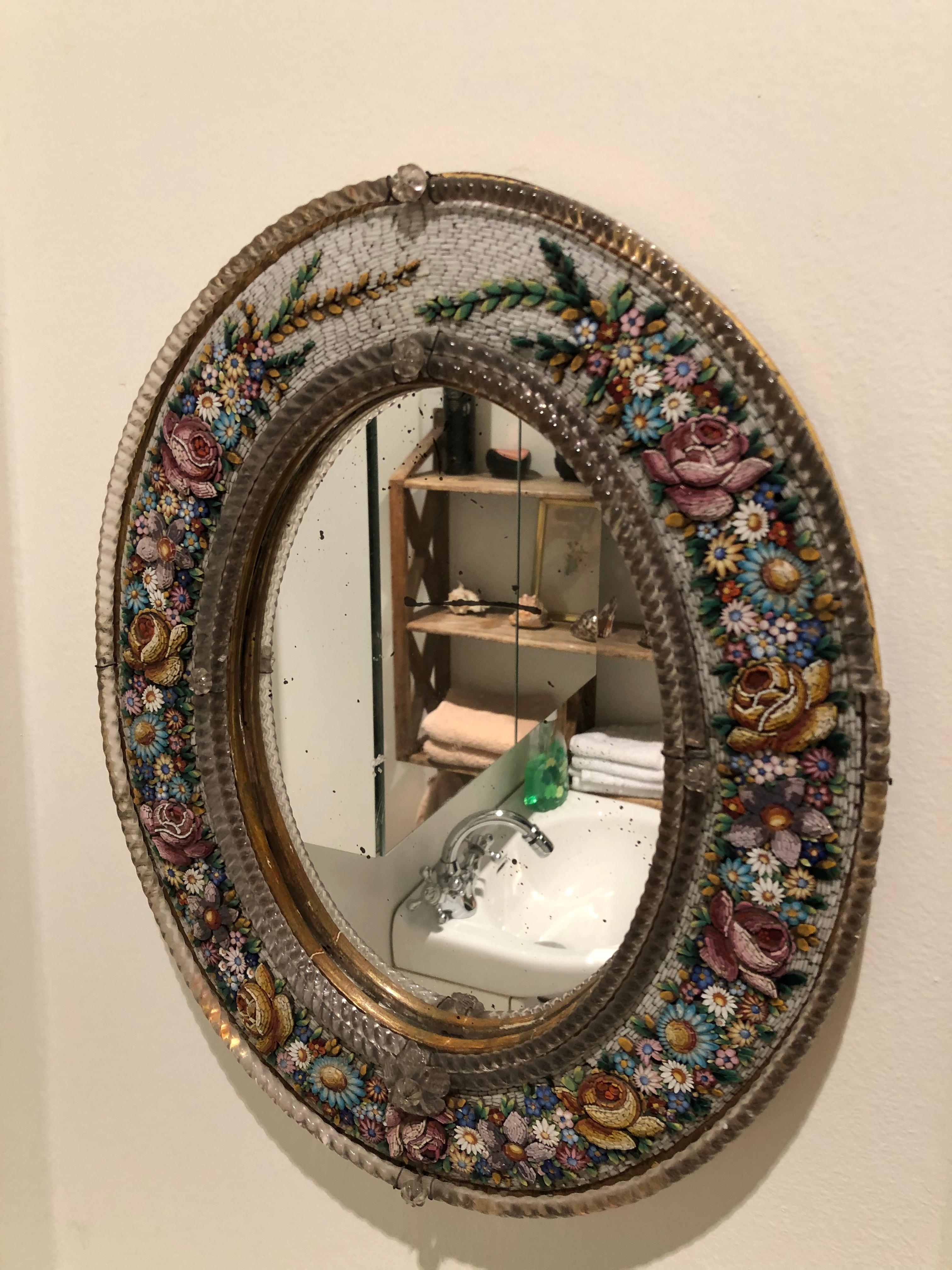 Mirror Micro Mosaik, Early 20th Century 4