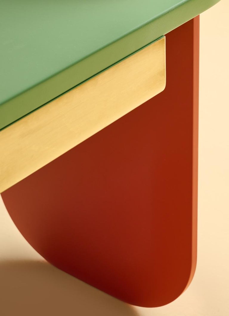 Mirror Moods Make Up Table, Brass, Steel and Wood, Made in UAE For Sale at 1stDibs