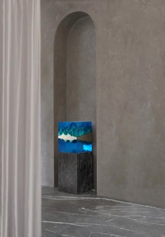 Mirror Mountains Contemporary Sculpture by Eduard Locota Acrylic Glass & Marble