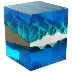 Espejo Montañas Escultura contemporánea de Eduard Locota Vidrio acrílico y mármol