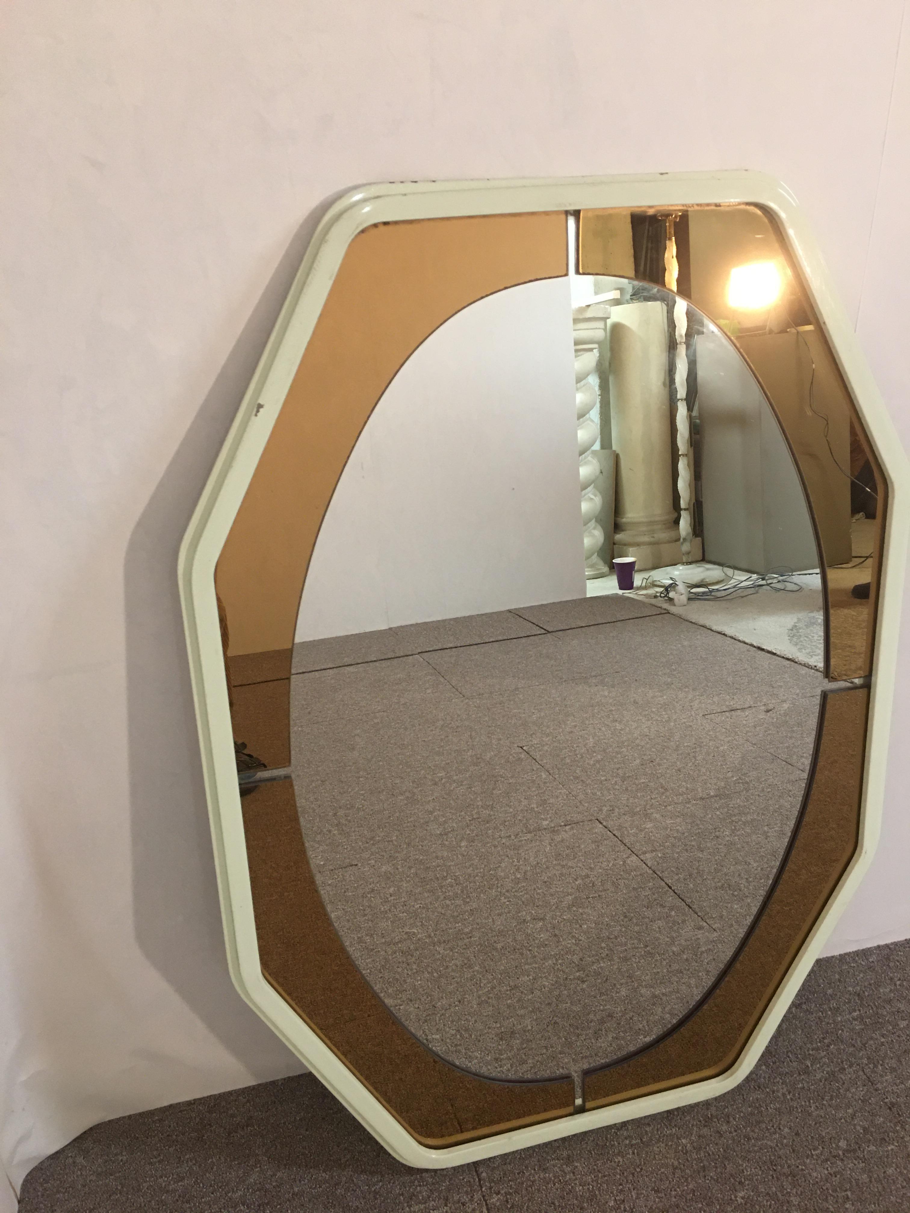 Vernissé Miroir, Murano, Italie, 70 cm, fer en vente