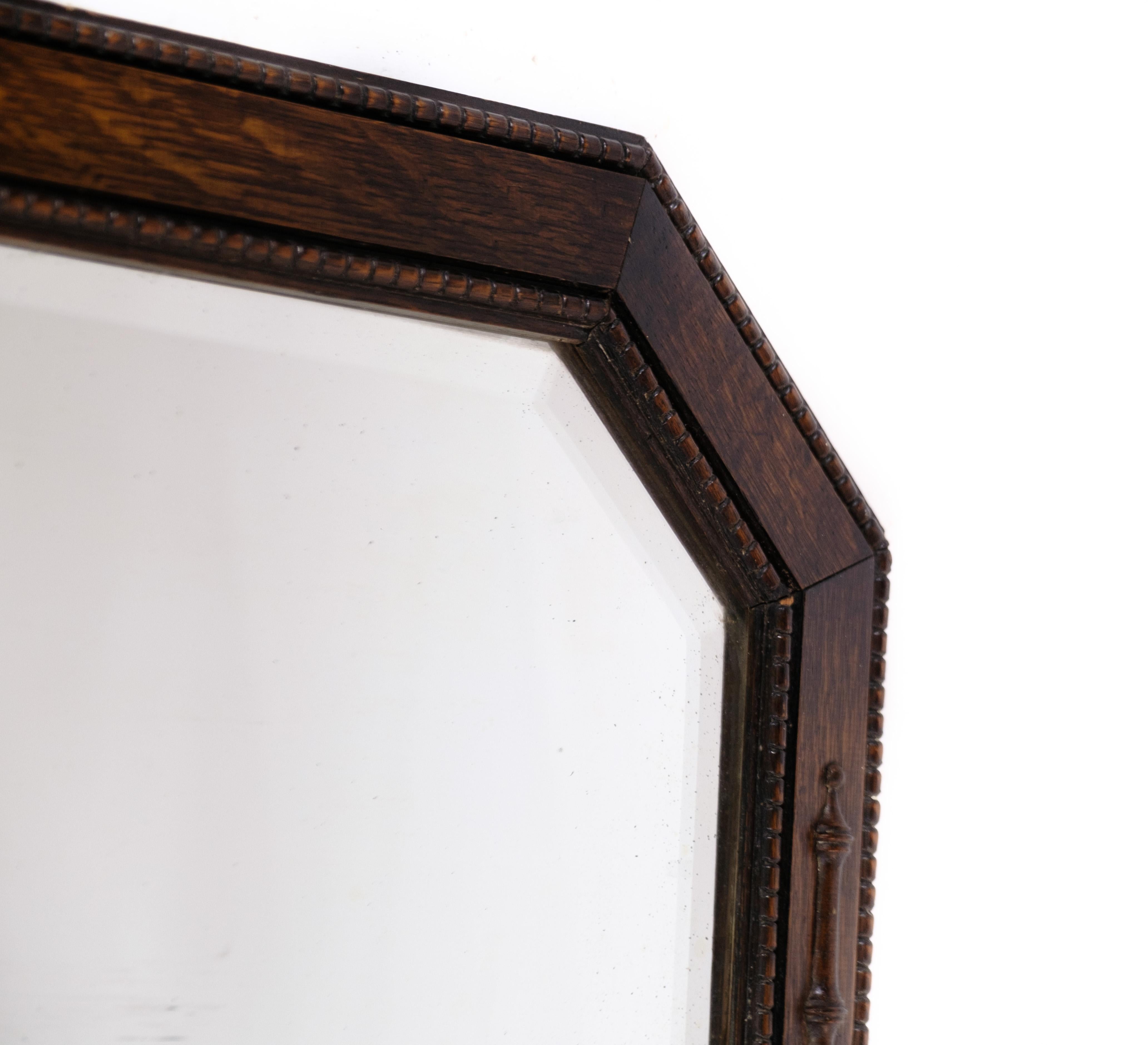 Late 19th Century Mirror, Oak, Decorations, 1890 For Sale