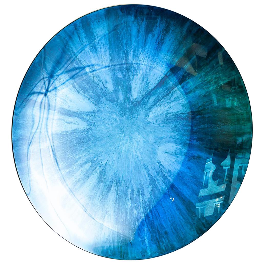 Mirror Object by Christophe Gaignon, Blue Green Color