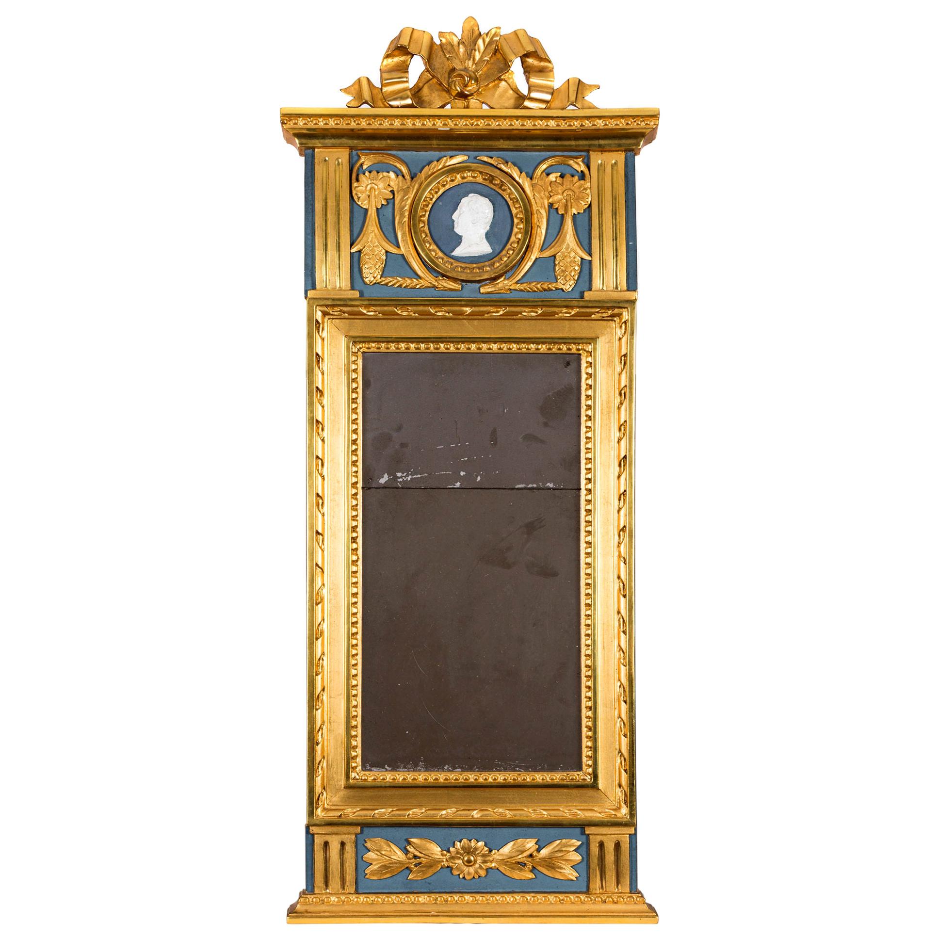 Mirror of Late Gustavian Stockholm Work, with Stockholm Hallmark, 18th Century For Sale